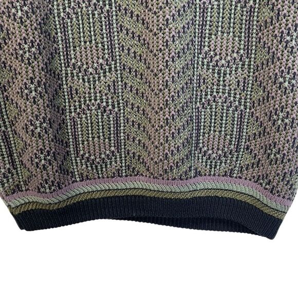 1980's Pacific Crest Vintage Knitted Cosby Crew Neck purple Sweater Large - Picture 12 of 14